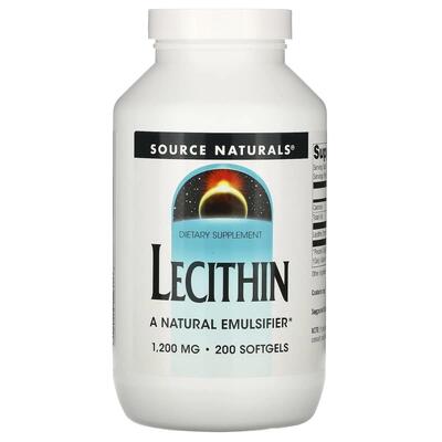 Лецитин Source Naturals Lecithin 1200 мг, 200 капсул
