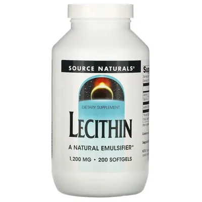 Лецитин Source Naturals Lecithin 1200 мг, 200 капсул
