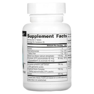 Комплекс для понижения сахара в крови Source Naturals Sugar Ban, 75 таблеток