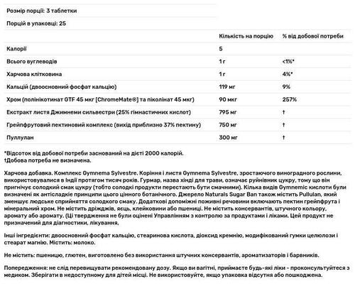 Комплекс для понижения сахара в крови Source Naturals Sugar Ban, 75 таблеток