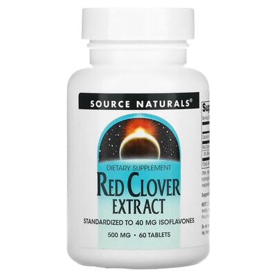 Красный клевер Source Naturals Red Clover Extract 500 мг, 60 таблеток