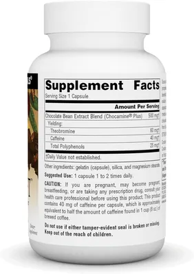 Екстракт шоколаду Source Naturals ChocoLift 500 мг, 60 капсул