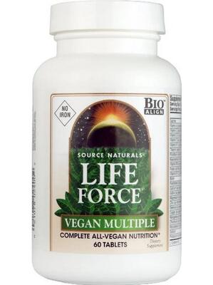 Витаминно-минеральный комплекс Source Naturals Life Force Vegan Multiple, 60 таблеток