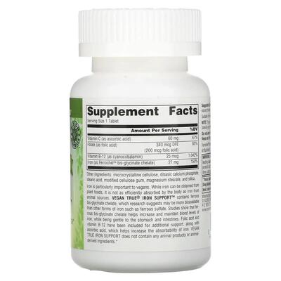 Железо Source Naturals Iron Support Vegan True, 180 таблеток