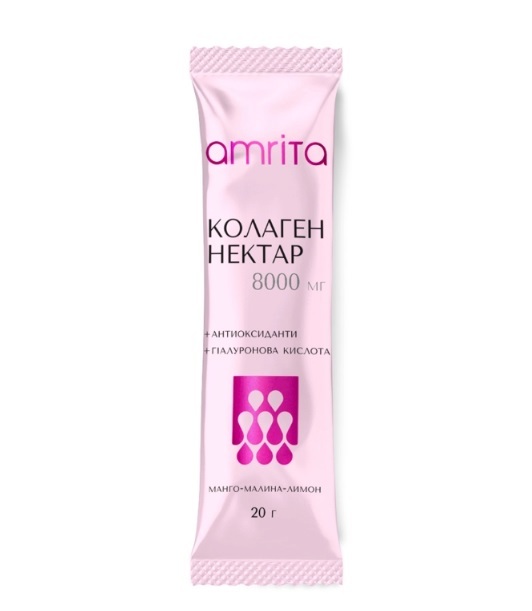 Коллаген с гиалуроновой кислотой Amrita питьевой, 1 стик 20 г