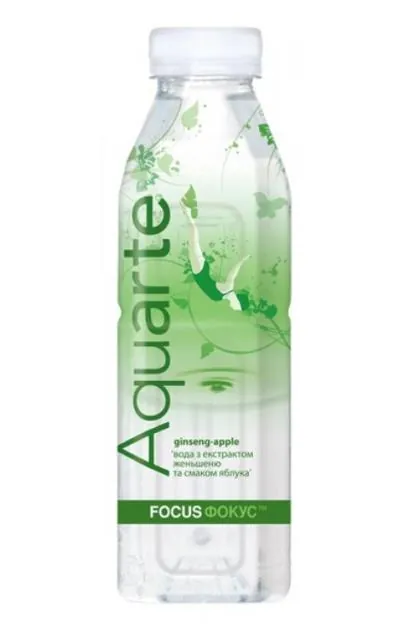 Вода Aquarte Focus женьшень та яблуко, 0,5 л
