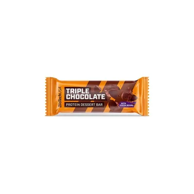 Батончик протеїновий Biotech Protein Dessert Bar потрійний шоколад, 50 г