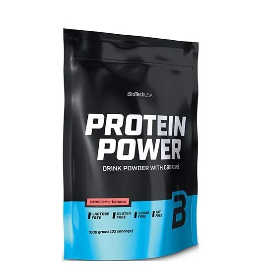 Протеїн комплексний Biotech Protein Power полуниця-банан, 1 кг