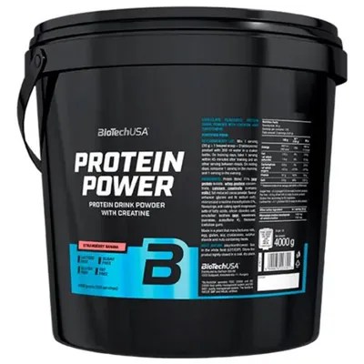 Протеїн комплексний Biotech Protein Power полуниця-банан, 4 кг