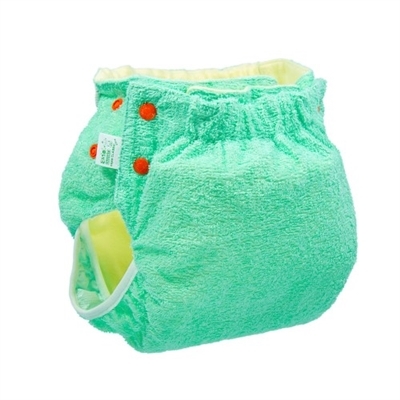 Подгузник Эко Пупс Active Classic многоразовый трикотажный 7-13 кг (72-80) с вкладышем Abso Maxi, зеленый