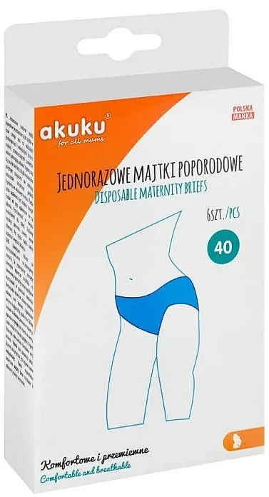 Труси гігієнічні Akuku жіночі одноразові A0050, розмір 40, 6 шт