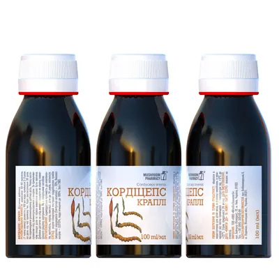 Гриб Кордіцепс Mushroom Pharmacy Cordyceps краплі по 100 мл у флак.