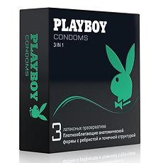Презервативы Playboy 3 в 1, 3 штуки