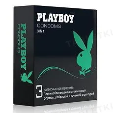 Презервативи Playboy 3in1, 3 штуки