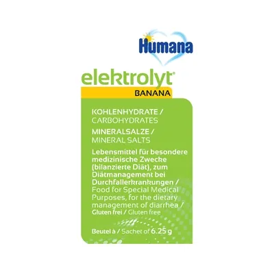 Суміш регідратаційна Humana Benelife Rehydration з бананом для дітей з 12 місяців і старше, 6.25 г
