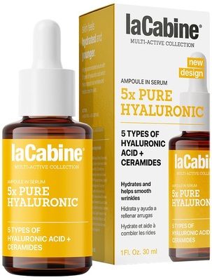 Сыворотка для лица La Cabine 5x Pure Hyaluronic с 5 гиалуроновыми кислотами против морщин увлажняющая, 30 мл
