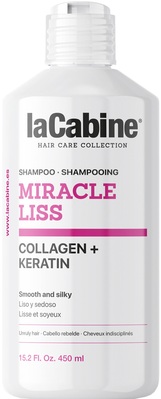 Шампунь La Cabine Miracle Liss с коллагеном и кератином для непослушных волос, 450 мл