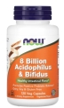 Ацидофилус и Бифидус 8 млрд NOW 8 Billion Acidophilus Bifidus, 120 веганских капсул