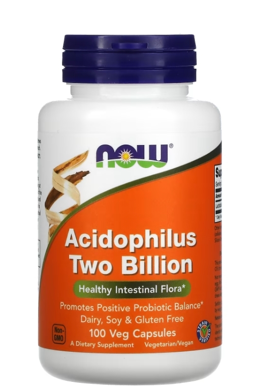 Пробіотики Ацидофілус NOW Acidophilus Two Billion, 100 капсул