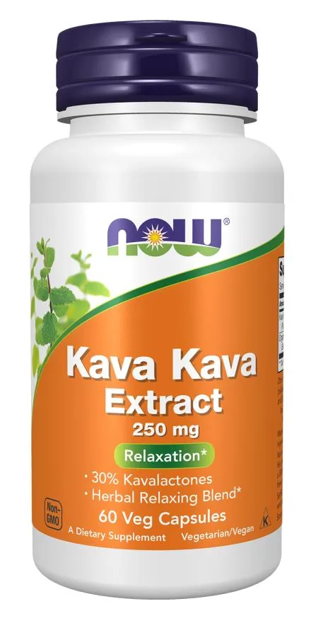 Кава Кава екстракт NOW Kava Kava Extract 250 мг вег.капсули №60