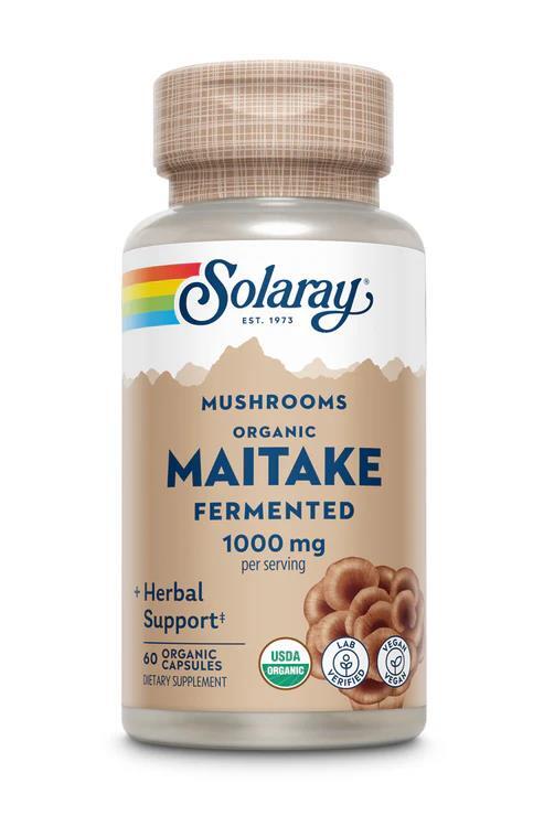 Гриб Маитаке Solaray Fermented Maitake, 60 веганских капсул