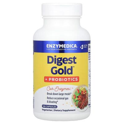 Пищеварительные ферменты с пробиотиками Enzymedica Digest Gold + Probiotics, 180 капсул