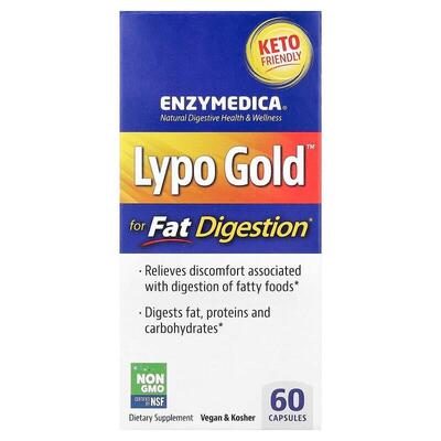 Пищеварительные ферменты Enzymedica Lypo Gold, 60 капсул