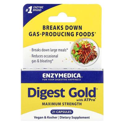 Пищеварительные ферменты Enzymedica Digest Gold with ATPro, 21 капсула