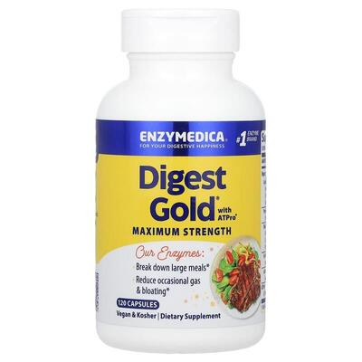 Пищеварительные ферменты Enzymedica Digest Gold with ATPro, 120 капсул