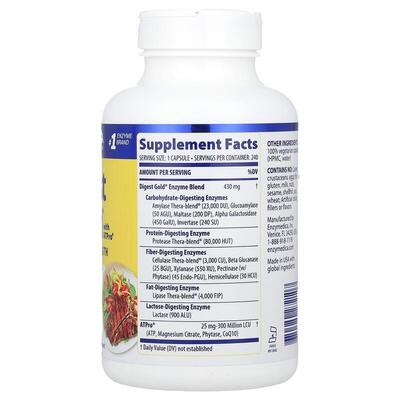 Пищеварительные ферменты Enzymedica Digest Gold with ATPro, 240 капсул