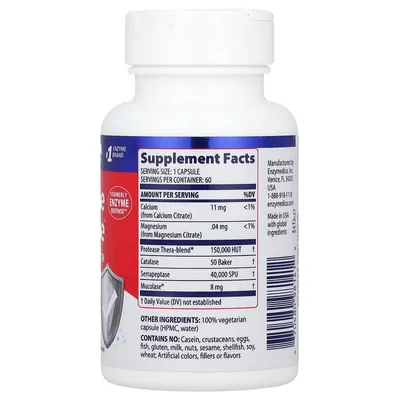 Протеолітичні ферменти Enzymedica Enzyme Defense, 60 капсул