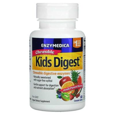 Ферменты для детей Enzymedica Kids Digest фруктовый пунш, 60 таблеток