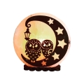 Лампа соляная SaltLamp Совы на Луне, 3-4 кг