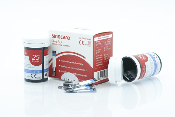 Тест-полоски Sinocare Safe AQ для глюкометра 50 штук