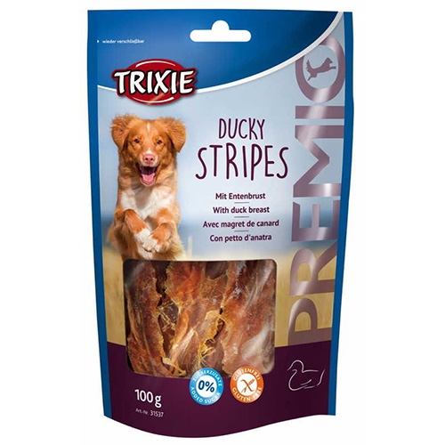 Лакомство для собак Trixie 31537 Ducky Stripes Утиное филе, 100 г