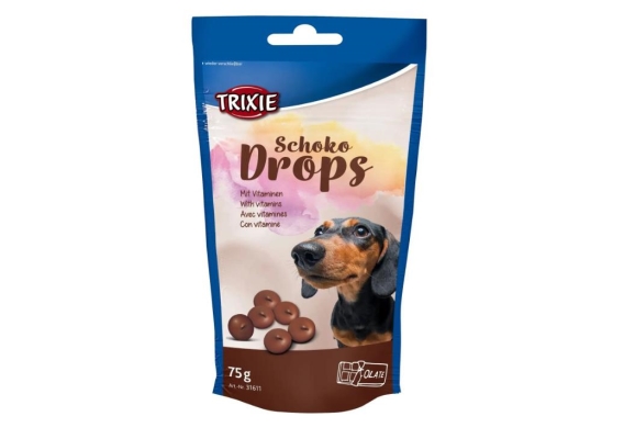 Лакомство для собак Trixie 31611 Chocolate Drops, 75 г