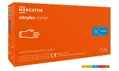 Рукавички оглядові Mercator Nitrylex Orange нітрилові неопудрені, розмір L, нестерильні, помаранчеві, 100 штук