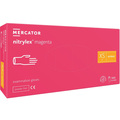 Рукавички оглядові Mercator Medical Nitrylex Magenta нітрилові неопудрені, розмір XS, нестерильні, фуксія, 100 штук