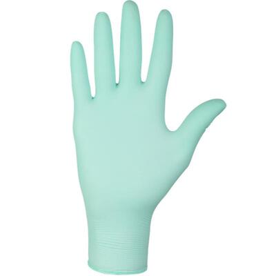 Перчатки смотровые Mercator Medical Nitrylex Green нитриловые неопудренные, размер L, нестерильные, зеленые, 100 штук