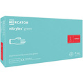 Перчатки смотровые Mercator Medical Nitrylex Green нитриловые неопудренные, размер L, нестерильные, зеленые, 100 штук