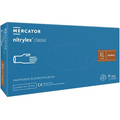 Перчатки смотровые Mercator Medical Nitrylex Classic нитриловые неопудренные, размер XL, нестерильные, синие, 100 штук