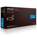 Рукавички оглядові Mercator Medical Nitrylex PF BLACK нітрилові неопудрені, розмір S, нестерильні, чорні, 100 штук