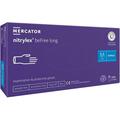 Перчатки смотровые Mercator Medical Nitrylex Befree Long нитриловые неопудренные, размер M, нестерильные, синие, 100 штук