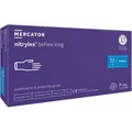 Рукавички оглядові Mercator Nitrylex Befree Long нітрилові неопудрені, розмір M, нестерильні, сині, 100 штук