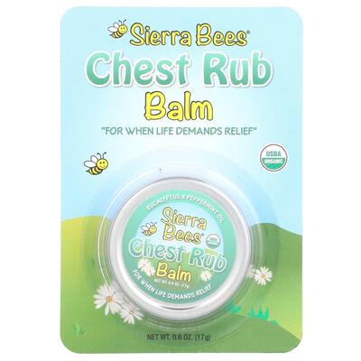 Бальзам Sierra Bees с эвкалиптовым и мятным маслом, 17 г