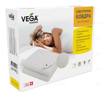 Електроковдра Vega TH1XC фліс, 150 см х 80 см