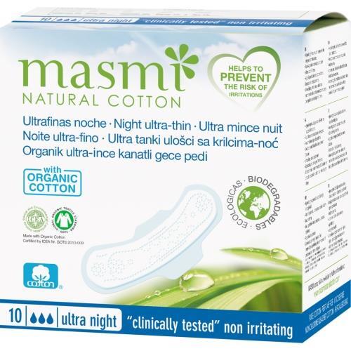 Прокладки гігієнічні Masmi Ultra Night ультратонкі для сильних виділень, 3 краплі, 10 шт