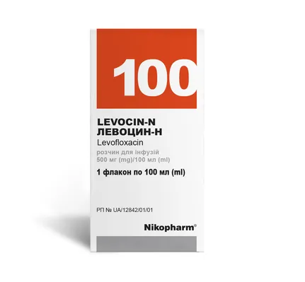 Левоцин-Н розчин д/інф. 500 мг/100 мл по 100 мл у флак.
