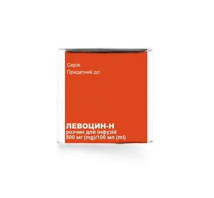 Левоцин-Н розчин д/інф. 500 мг/100 мл по 100 мл у флак.