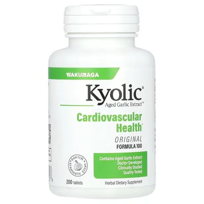 Екстракт витриманого часнику Kyolic Aged Garlic Extract Cardiovascular Health Original Formula 100, 200 таблеток
